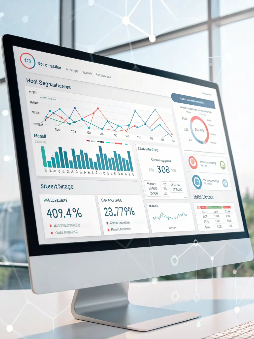 A dynamic image of a digital marketing campaign dashboard, showcasing data analytics and targeted advertising strategies for the automotive industry, representing Phoenix Nexus's advertising and marketing solutions.