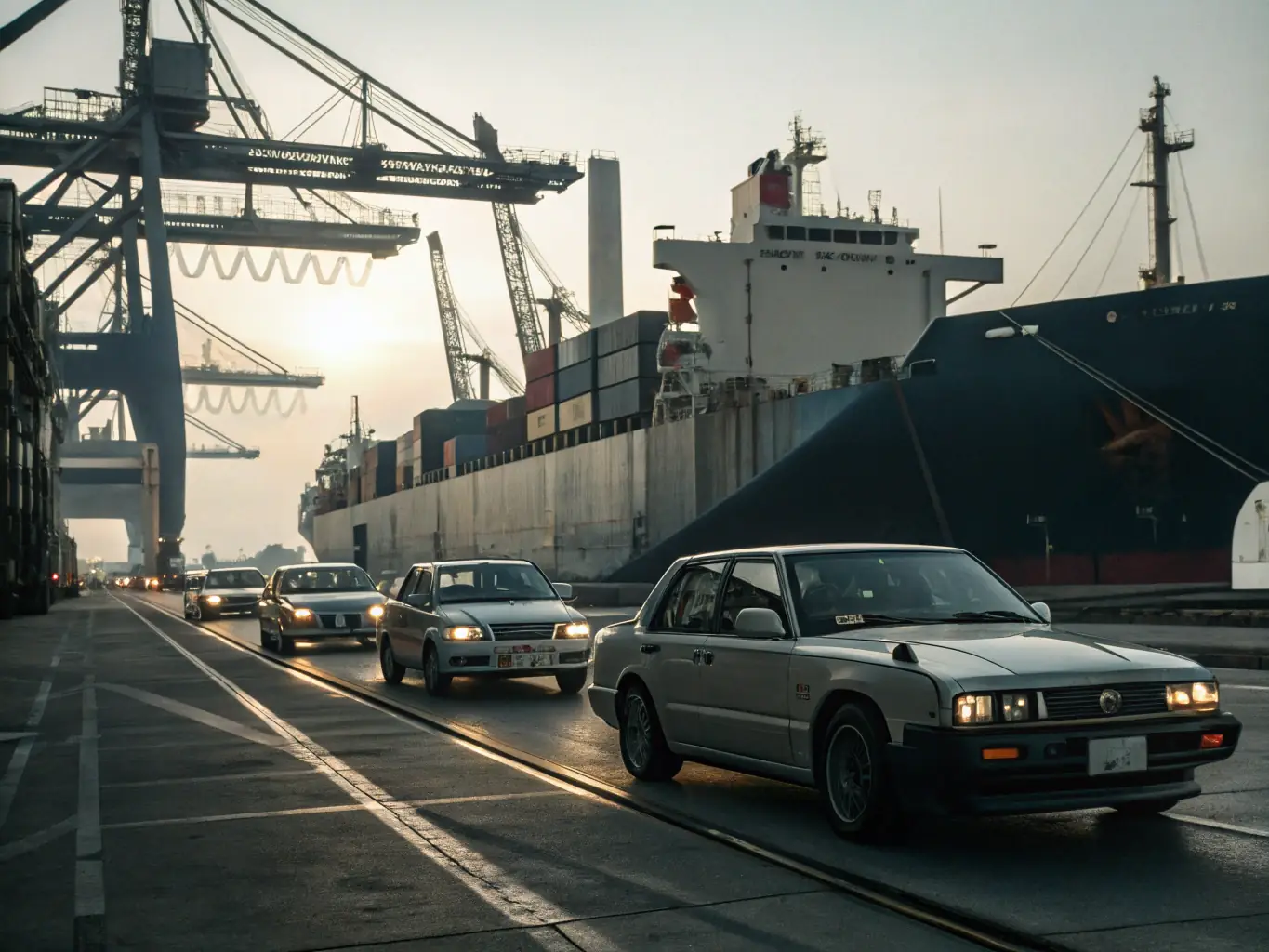 A successful vehicle export operation being managed efficiently, highlighting Phoenix Nexus's expertise in streamlining international automotive trade.